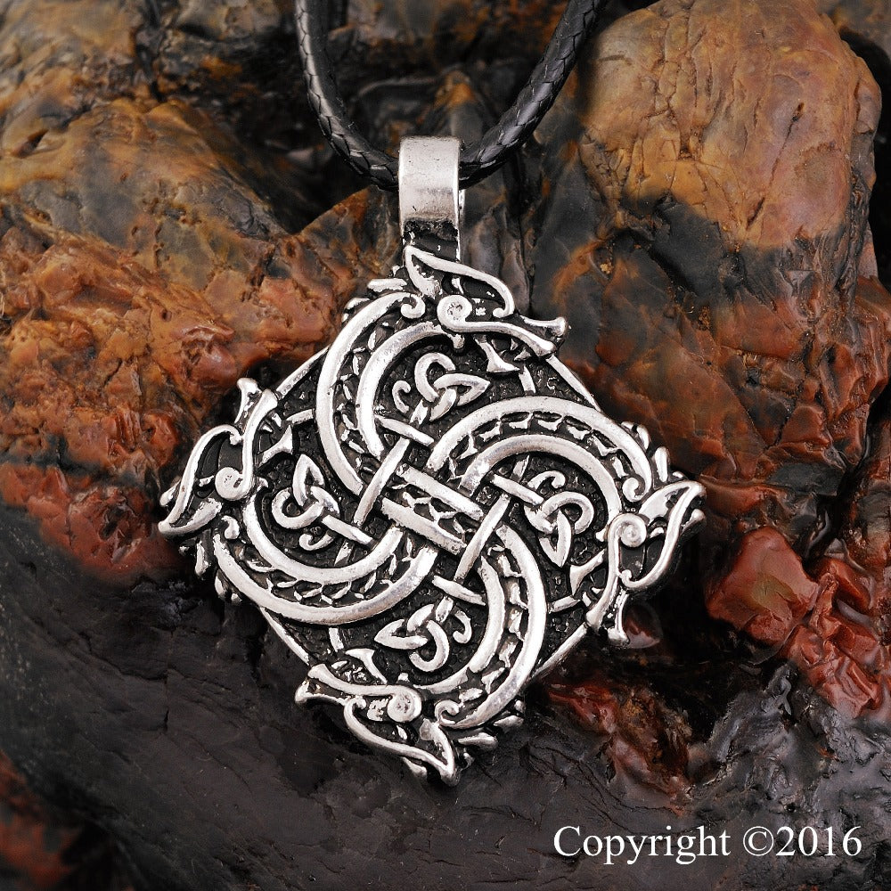 1pcs Norse Vikings Pendant Necklace Wolf Head Necklace Original Animal Jewelry Wolf Head hange Warrior Amulet Pendant Necklace - Wolfmall