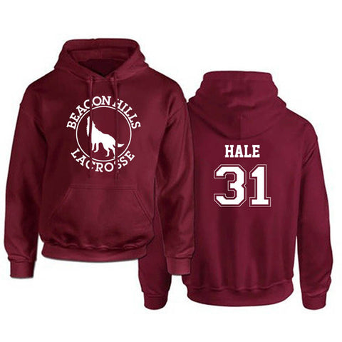 TEEN WOLF HOODIES MEN'S BEACON HILLS LACROSSE STILES STILINSKI HOODY BOY ADULTS FLEECE SWEATSHIRT MAROON S-XXXL - Wolfmall