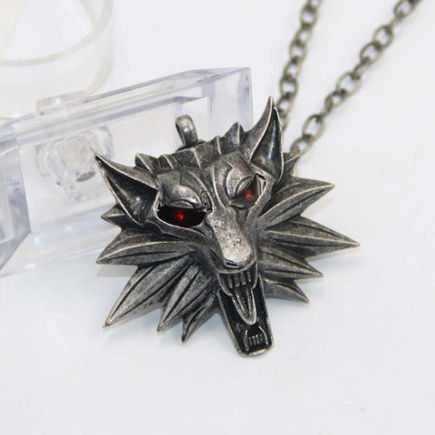 2016 hot sale pendant master of the Witcher 3 medallion necklace wolf head necklace choose color Halloween necklace and pendants - Wolfmall