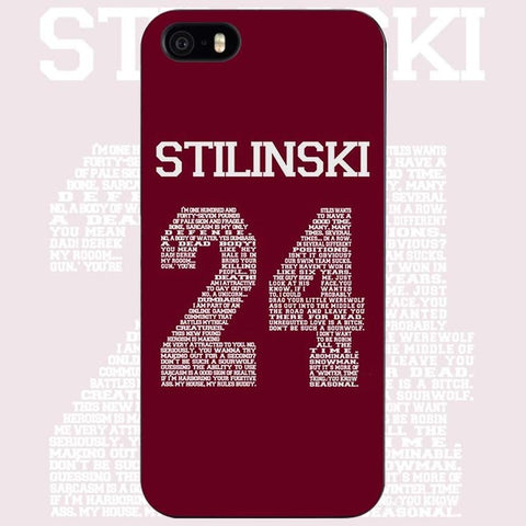 Teen Wolf Stilinski 24 Black Plastic Case Cover Shell for iPhone Apple 4 4s 5 5s SE 5c 6 6s 7 Plus - Wolfmall