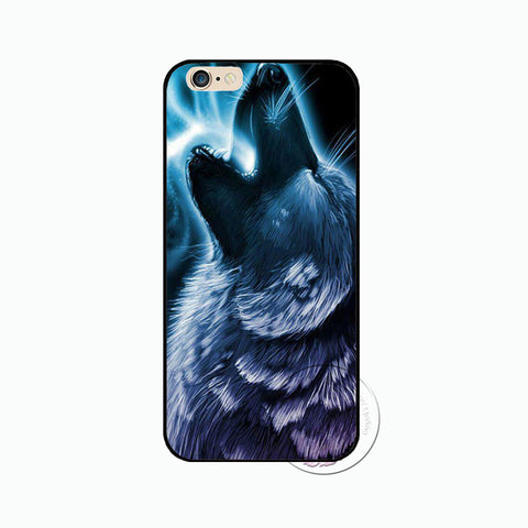 For Apple iPhone 4 4S 5 5S 5C SE 6 6S 6 7 Plus 6SPlus phone Case Cover Fashion Cute Wolf Painted hard skin cover Exempt postage - Wolfmall