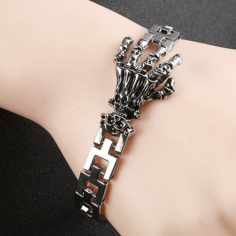 New Arrival Men Stainless Steel Bracelet Byzantine Style Men Jewelry Accessories Male Leopard Wolf Head Charm Wristband pulseira - Wolfmall