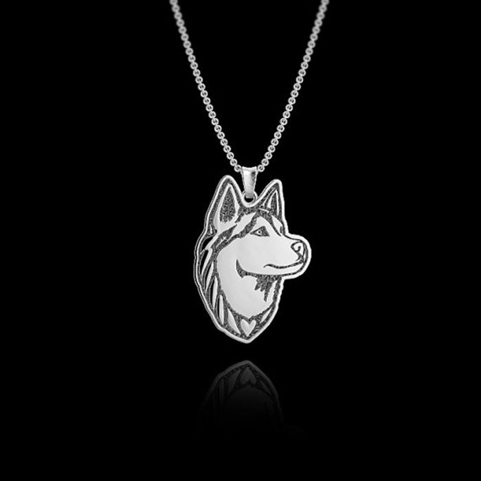 Daisies  One Piece Pendant Necklace Handmade Siberian Husky Wolf  Dog Necklace Animal Necklaces For Women Jewelry Collier Femme - Wolfmall