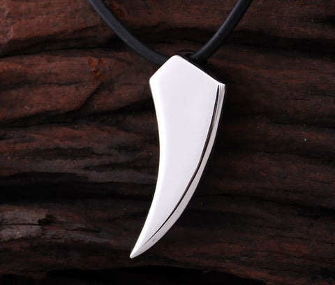 LEMOER Fashion Brave Men's Necklace Stainless Steel Wolf Tooth Necklace Animal Pendant Necklaces Jewelry Gift Wholesale - Wolfmall