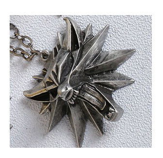 Hot Sale The Witcher 3 Wild Hunt Medallion Pendant and Chain Necklace For Women Man Unisex Red Crystal Eye Wolf Necklace - Wolfmall
