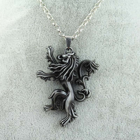 Game of Thrones Stark family lion wolf dragon deer Lannister Targaryen Stark Baratheon Arryn Greyjoy family members necklace - Wolfmall