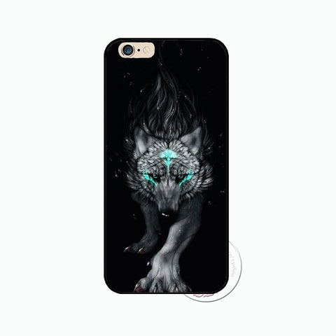 For Apple iPhone 4 4S 5 5S 5C SE 6 6S 6Plus 6SPlus phone Case Cover Fashion Cute Wolf Painted hard skin cover Exempt postage - Wolfmall