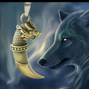Punk Fashion Brave Men Wolf Tooth Spike Pendant Necklaces Men Personality Male Necklace Jewelry for Friends Gift free shipping - Wolfmall