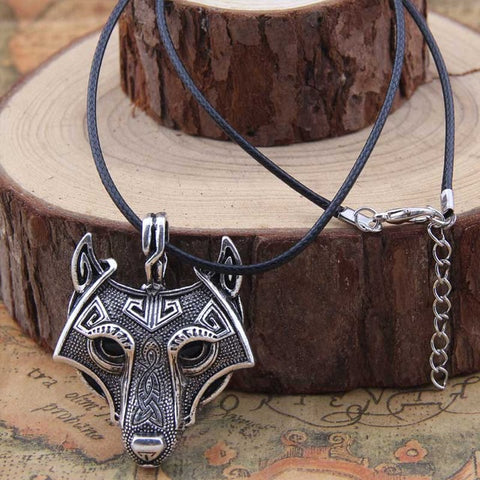 Yage 5Colors 1pcs Norse Vikings Pendant Necklace Norse Wolf Head Necklace Original Animal Jewelry Wolf Head hange - Wolfmall