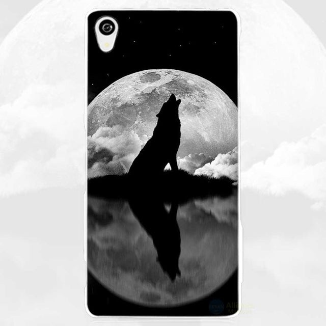The Wolf White Phone Case Cover for Sony Xperia Z1 Z2 Z3 Z4 Z5 M4 Aqua C4 XA XZ E4 E5 L36H - Wolfmall