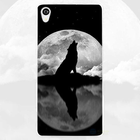 The Wolf White Phone Case Cover for Sony Xperia Z1 Z2 Z3 Z4 Z5 M4 Aqua C4 XA XZ E4 E5 L36H - Wolfmall