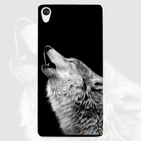 The Wolf White Phone Case Cover for Sony Xperia Z1 Z2 Z3 Z4 Z5 M4 Aqua C4 XA XZ E4 E5 L36H - Wolfmall