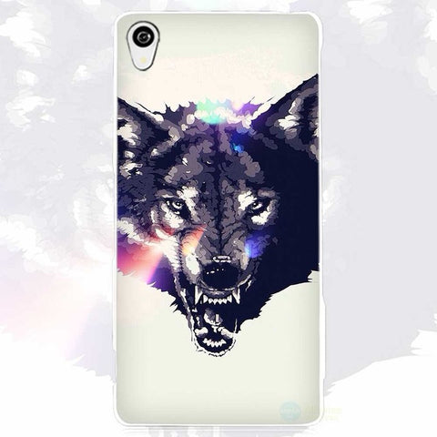 The Wolf White Phone Case Cover for Sony Xperia Z1 Z2 Z3 Z4 Z5 M4 Aqua C4 XA XZ E4 E5 L36H - Wolfmall