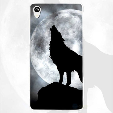 The Wolf White Phone Case Cover for Sony Xperia Z1 Z2 Z3 Z4 Z5 M4 Aqua C4 XA XZ E4 E5 L36H - Wolfmall