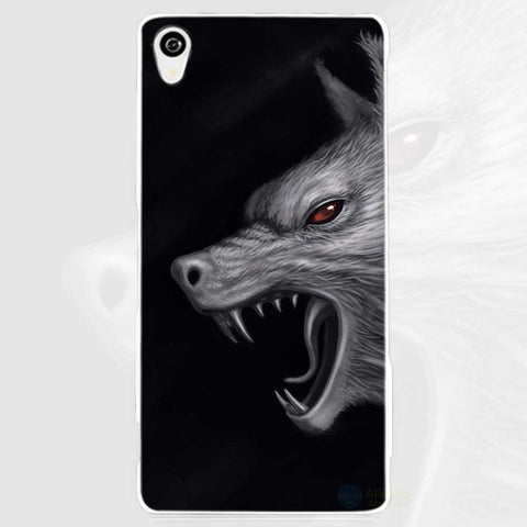The Wolf White Phone Case Cover for Sony Xperia Z1 Z2 Z3 Z4 Z5 M4 Aqua C4 XA XZ E4 E5 L36H - Wolfmall