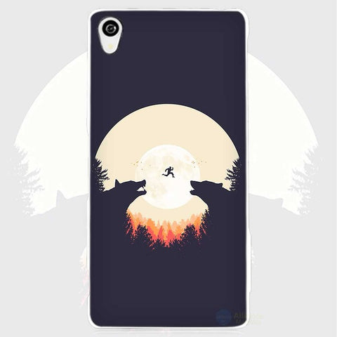 The Wolf White Phone Case Cover for Sony Xperia Z1 Z2 Z3 Z4 Z5 M4 Aqua C4 XA XZ E4 E5 L36H - Wolfmall