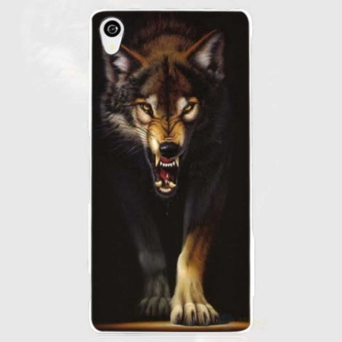 The Wolf White Phone Case Cover for Sony Xperia Z1 Z2 Z3 Z4 Z5 M4 Aqua C4 XA XZ E4 E5 L36H - Wolfmall