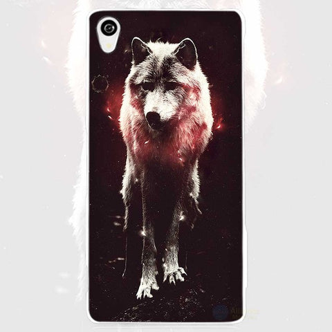 The Wolf White Phone Case Cover for Sony Xperia Z1 Z2 Z3 Z4 Z5 M4 Aqua C4 XA XZ E4 E5 L36H - Wolfmall