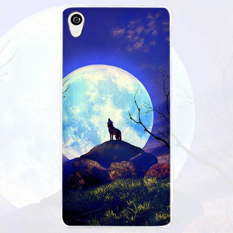 The Wolf White Phone Case Cover for Sony Xperia Z1 Z2 Z3 Z4 Z5 M4 Aqua C4 XA XZ E4 E5 L36H - Wolfmall