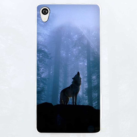The Wolf White Phone Case Cover for Sony Xperia Z1 Z2 Z3 Z4 Z5 M4 Aqua C4 XA XZ E4 E5 L36H - Wolfmall