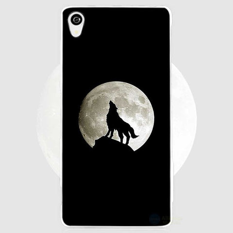The Wolf White Phone Case Cover for Sony Xperia Z1 Z2 Z3 Z4 Z5 M4 Aqua C4 XA XZ E4 E5 L36H - Wolfmall