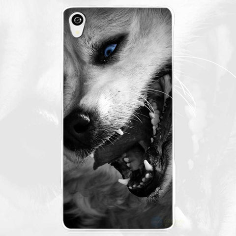 The Wolf White Phone Case Cover for Sony Xperia Z1 Z2 Z3 Z4 Z5 M4 Aqua C4 XA XZ E4 E5 L36H - Wolfmall