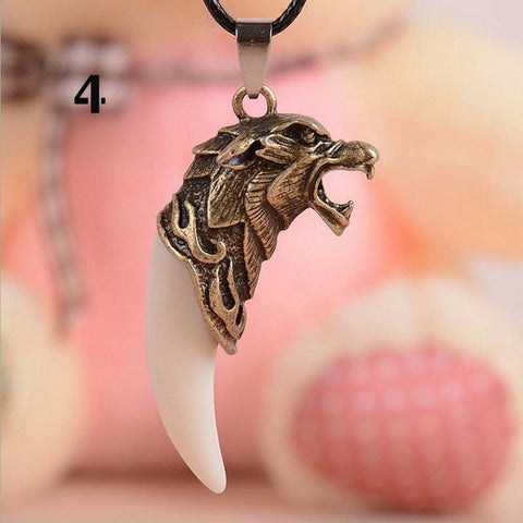 Hot Wolf Tooth Tooth Design Necklace Cool Man/Boy Titanium Steel Domineering Animal Courage Pendant Free Shipping - Wolfmall