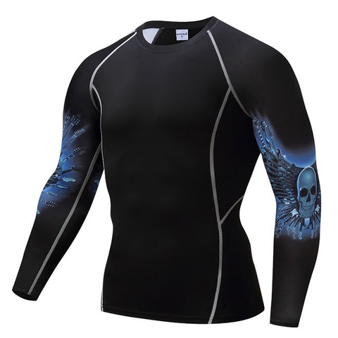 Bodybuilding T shirt Men Wolf Compression Shirt MMA Excercise Weight lifting Base Layer Fitness Tight Crossfit Top ZOOTOP BEAR - Wolfmall