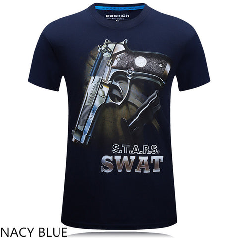 Men Hip Hop T Shirt 2016 The New 3d Printed White tiger / snake / skull and wolf/Indian wolf/ T Shirts male  Brand Clothing - Wolfmall