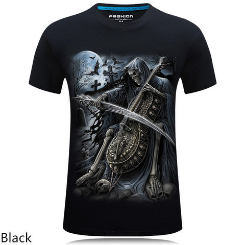 Men Hip Hop T Shirt 2016 The New 3d Printed White tiger / snake / skull and wolf/Indian wolf/ T Shirts male  Brand Clothing - Wolfmall