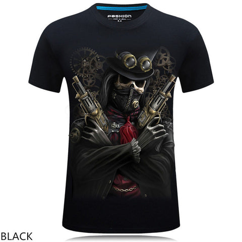 Men Hip Hop T Shirt 2016 The New 3d Printed White tiger / snake / skull and wolf/Indian wolf/ T Shirts male  Brand Clothing - Wolfmall