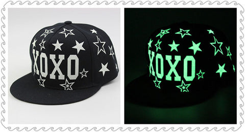2017 NEW fluorescent light male Ms. hat hip-hop hat cap Black BTS EXO hip-hop hat flat brim baseball hat BOY Baseball Caps - Wolfmall