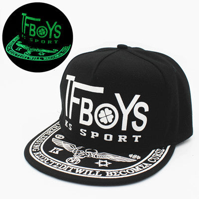 2017 NEW fluorescent light male Ms. hat hip-hop hat cap Black BTS EXO hip-hop hat flat brim baseball hat BOY Baseball Caps - Wolfmall