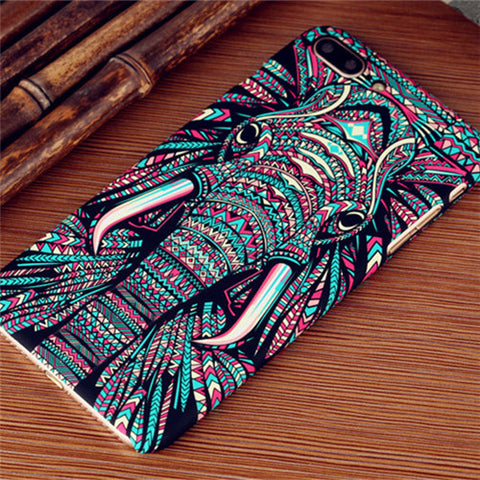 Amazing Aztec Jungle Animal Tiger Wolf Night Light Glow Matte Slim Phone Cases Cover For Samsung Galaxy S6 S7 Edge S8 S8 Plus - Wolfmall