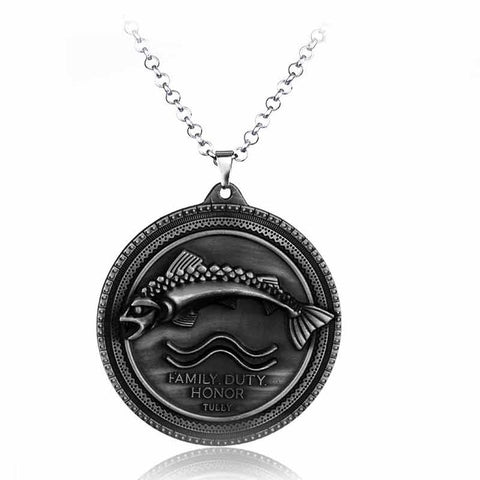 Hot Styles Game of Thrones House Stark Winter Is Coming Wolf Head Dragon Pendant Necklace High Quality Gift For Man Woman Fans - Wolfmall