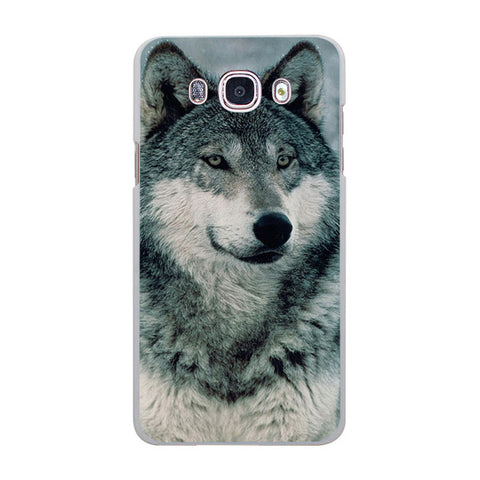 Howl of A Wolf Under The Moon pattern hard White Case cover for Samsung Galaxy J510 J710 J5 J7 J3 2016 J1 J2 Prime J7 - Wolfmall