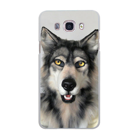 Howl of A Wolf Under The Moon pattern hard White Case cover for Samsung Galaxy J510 J710 J5 J7 J3 2016 J1 J2 Prime J7 - Wolfmall