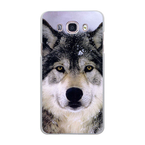 Howl of A Wolf Under The Moon pattern hard White Case cover for Samsung Galaxy J510 J710 J5 J7 J3 2016 J1 J2 Prime J7 - Wolfmall