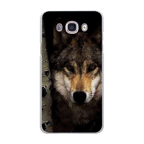 Howl of A Wolf Under The Moon pattern hard White Case cover for Samsung Galaxy J510 J710 J5 J7 J3 2016 J1 J2 Prime J7 - Wolfmall