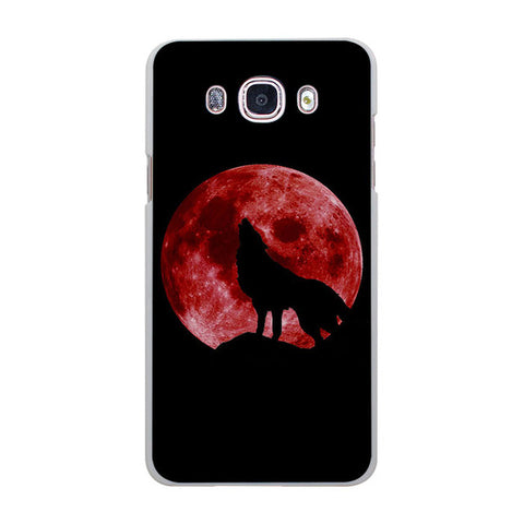 Howl of A Wolf Under The Moon pattern hard White Case cover for Samsung Galaxy J510 J710 J5 J7 J3 2016 J1 J2 Prime J7 - Wolfmall