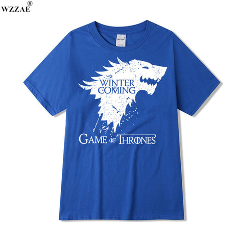 WZZAE 2017 New Fashion The North Remembers Blood Wolf T Shirt Men's Novelty Game of Thrones Tshirt High Quality Hipster Tee Tops - Wolfmall