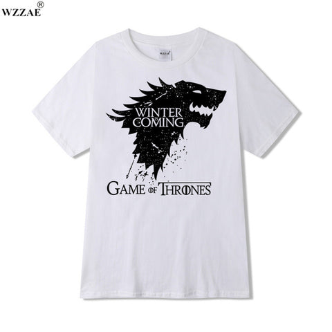 WZZAE 2017 New Fashion The North Remembers Blood Wolf T Shirt Men's Novelty Game of Thrones Tshirt High Quality Hipster Tee Tops - Wolfmall