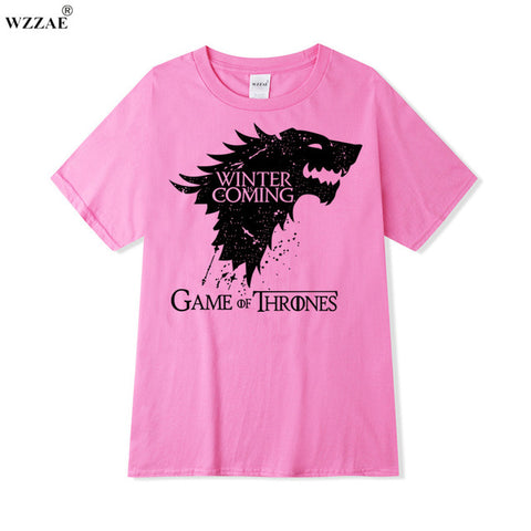 WZZAE 2017 New Fashion The North Remembers Blood Wolf T Shirt Men's Novelty Game of Thrones Tshirt High Quality Hipster Tee Tops - Wolfmall