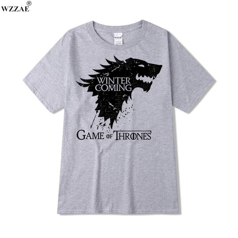 WZZAE 2017 New Fashion The North Remembers Blood Wolf T Shirt Men's Novelty Game of Thrones Tshirt High Quality Hipster Tee Tops - Wolfmall