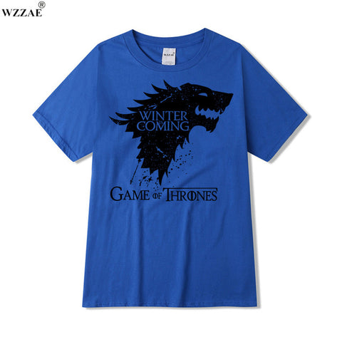 WZZAE 2017 New Fashion The North Remembers Blood Wolf T Shirt Men's Novelty Game of Thrones Tshirt High Quality Hipster Tee Tops - Wolfmall