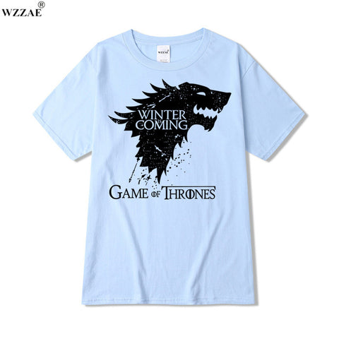 WZZAE 2017 New Fashion The North Remembers Blood Wolf T Shirt Men's Novelty Game of Thrones Tshirt High Quality Hipster Tee Tops - Wolfmall
