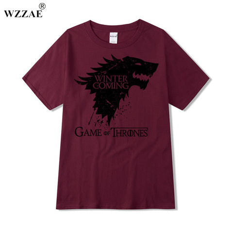 WZZAE 2017 New Fashion The North Remembers Blood Wolf T Shirt Men's Novelty Game of Thrones Tshirt High Quality Hipster Tee Tops - Wolfmall