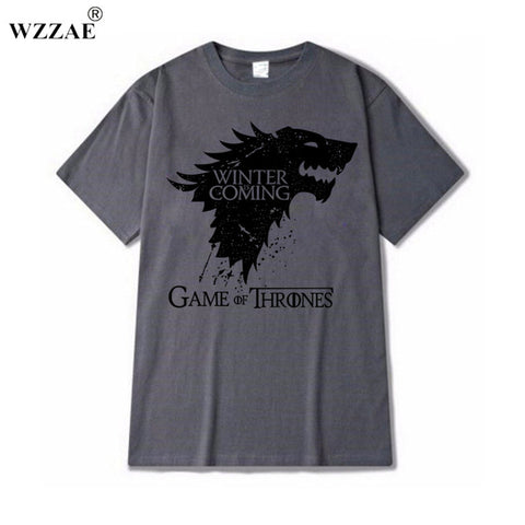 WZZAE 2017 New Fashion The North Remembers Blood Wolf T Shirt Men's Novelty Game of Thrones Tshirt High Quality Hipster Tee Tops - Wolfmall