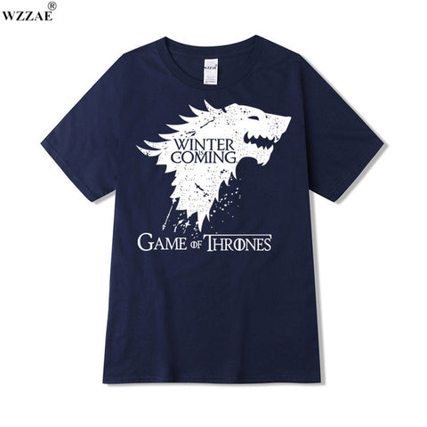WZZAE 2017 New Fashion The North Remembers Blood Wolf T Shirt Men's Novelty Game of Thrones Tshirt High Quality Hipster Tee Tops - Wolfmall