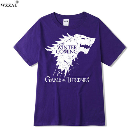 WZZAE 2017 New Fashion The North Remembers Blood Wolf T Shirt Men's Novelty Game of Thrones Tshirt High Quality Hipster Tee Tops - Wolfmall